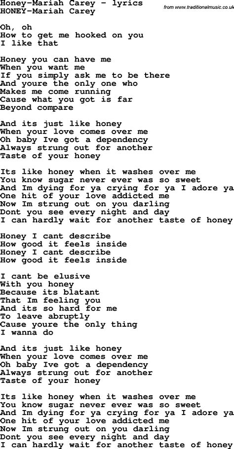 honey lyrics mariah carey
